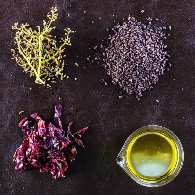 cuir de raisin - déchets du vin- pépins, rafle, pellicule du raisin